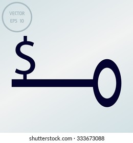 Business Key Icon Vector
