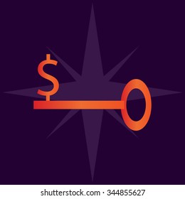 Business Key Icon Vector