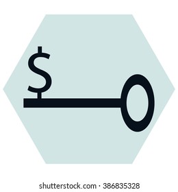 Business Key Icon Vector