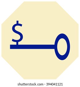 Business Key Icon Vector
