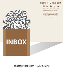 business Key Inbox concept.Vector Design.