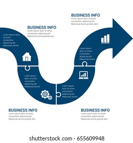 Business Key Infographics Template.