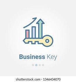 Business Key vector icon