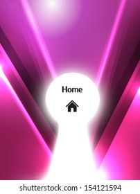 Business Keyhole paper, vector