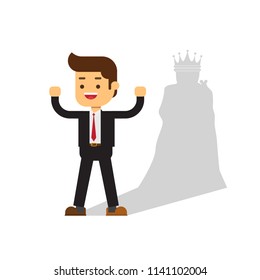 Business king on white background