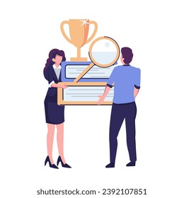 business knowledge for high quality employee flat vector illustration design
