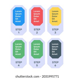 Business labels infographic icon in flat editable design