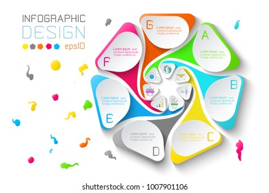 Business labels infographic on circles bar.