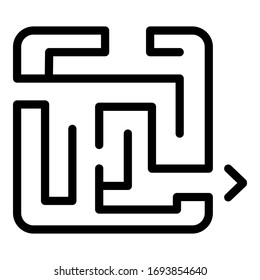 Business labyrint icon. Outline business labyrint vector icon for web design isolated on white background