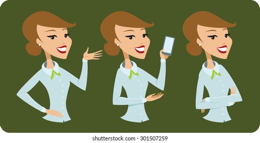 Business lady cartoon character