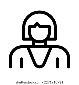 business lady icon or logo isolated sign symbol vector illustration - high quality black style vector icons