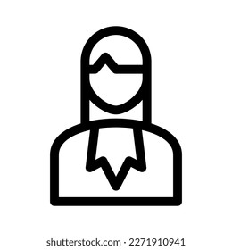 business lady icon or logo isolated sign symbol vector illustration - high quality black style vector icons