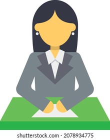 Business lady icon vector design flat