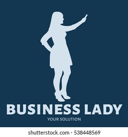 Business lady vector logo. Logo in the form of a business lady.