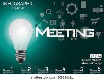 Business lamp for modern Idea and Concept Vector illustration Infographic template with icon.