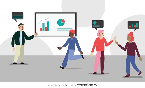 business landing page design concept character