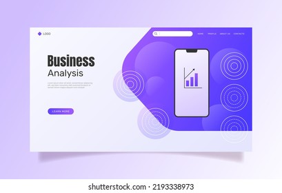 Business landing page template. - Vector.