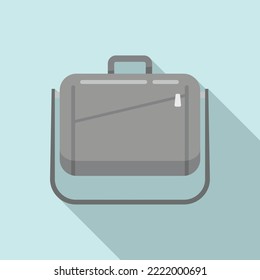 Business Laptop Bag Icon Flat Vector. Case Suitcase. Business Briefcase