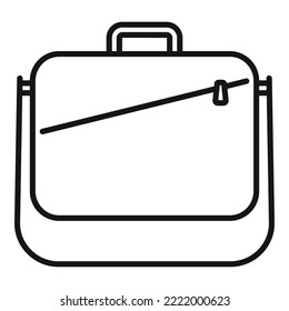 Business Laptop Bag Icon Outline Vector. Case Suitcase. Business Briefcase