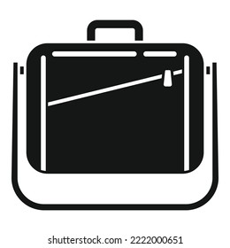 Business Laptop Bag Icon Simple Vector. Case Suitcase. Business Briefcase