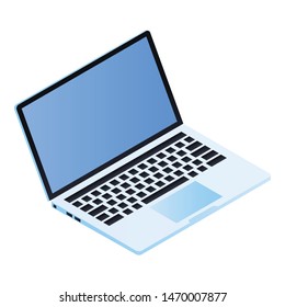 Business laptop icon. Isometric of business laptop vector icon for web design isolated on white background