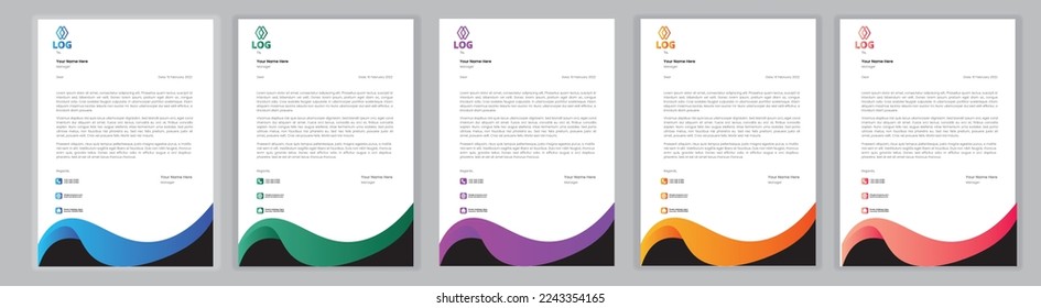 Business Latter head,Minimalist latter head  design template layout vector art eps 10