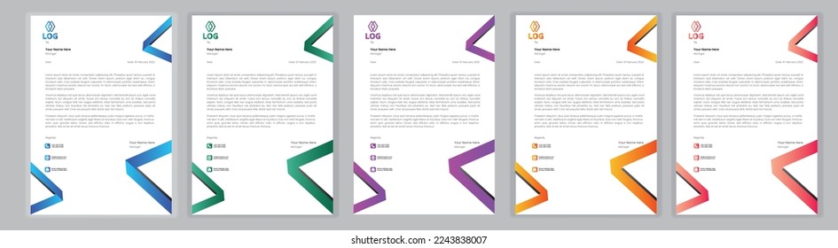 Business Latter head,Minimalist latter head  design template layout vector art eps 10