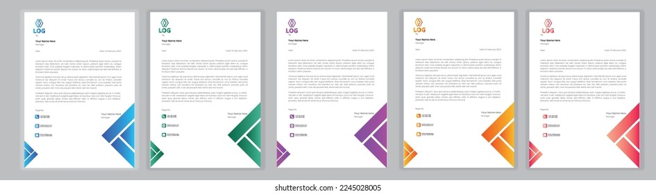 Business Latter head,Minimalist latter head  design template layout vector art eps 10