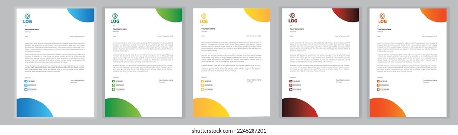 Business Latter head,Minimalist latter head  design template layout vector art eps 10