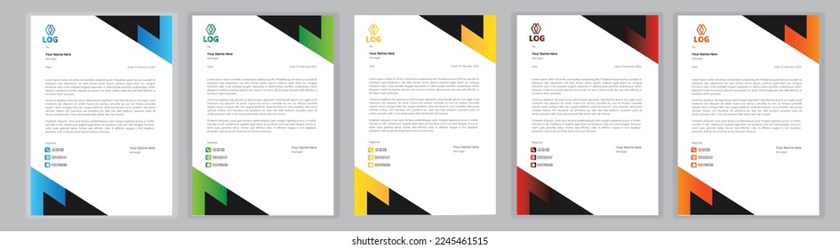 Business Latter head,Minimalist latter head  design template layout vector art eps 10