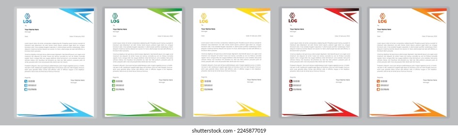 Business Latter head,Minimalist latter head  design template layout vector art eps 10