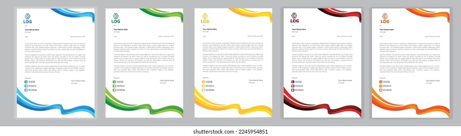 Business Latter head,Minimalist latter head  design template layout vector art eps 10