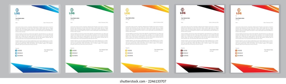 Business Latter head,Minimalist latter head  design template layout vector art eps 10