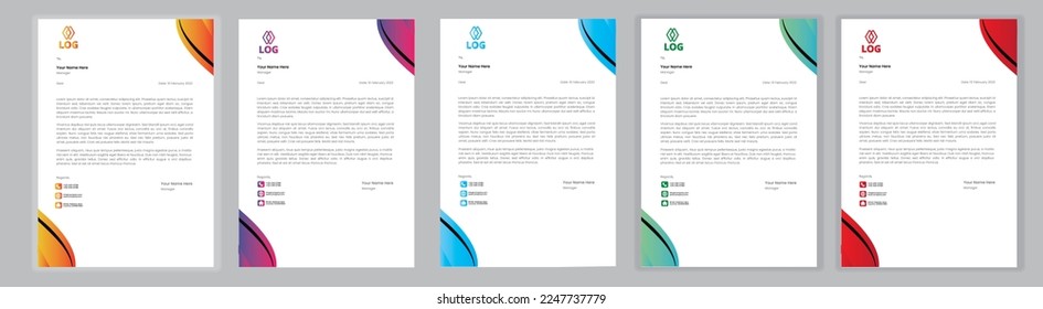 Business Latter head,Minimalist latter head  design template layout vector art eps 10