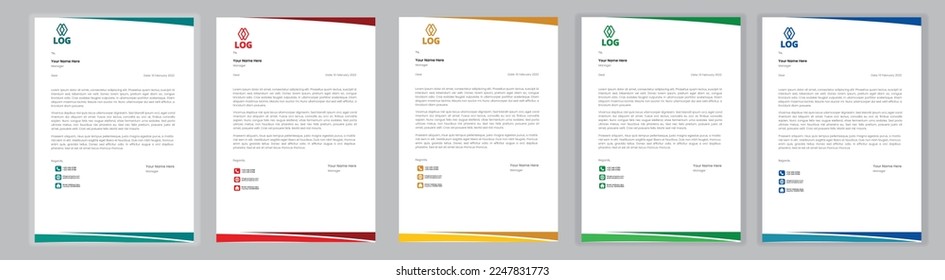 Business Latter head,Minimalist latter head  design template layout vector art eps 10