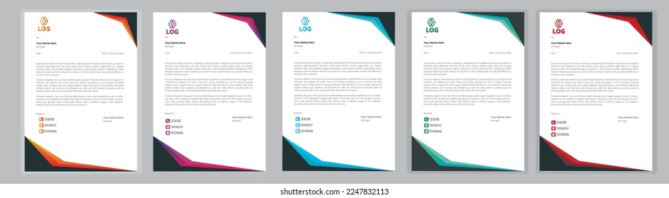 Business Latter head,Minimalist latter head  design template layout vector art eps 10