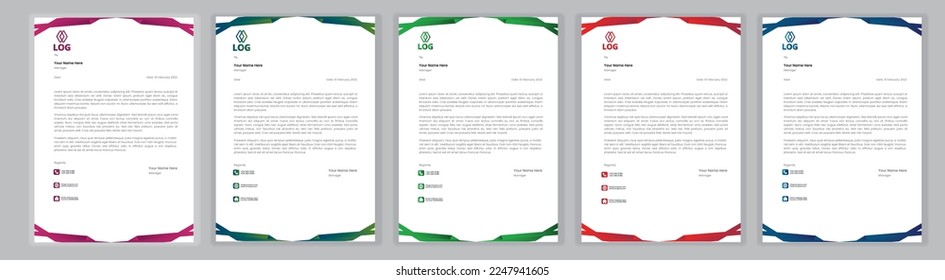 Business Latter head,Minimalist latter head  design template layout vector art eps 10