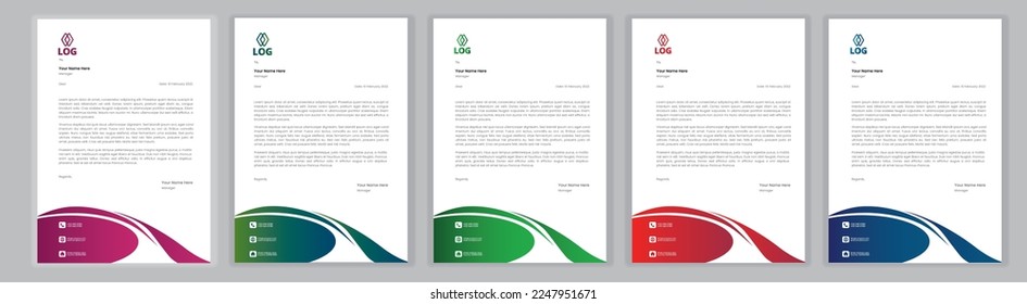 Business Latter head,Minimalist latter head  design template layout vector art eps 10
