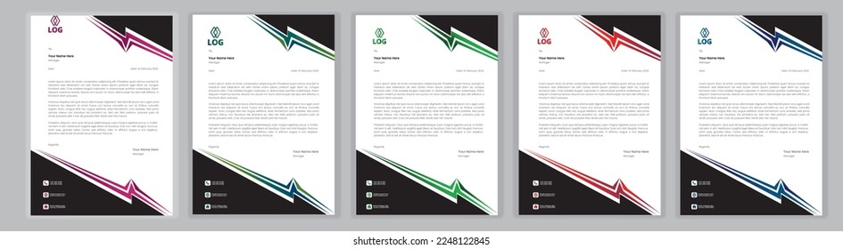 Business Latter head,Minimalist latter head  design template layout vector art eps 10