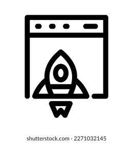 business launch icon or logo isolated sign symbol vector illustration - high quality black style vector icons