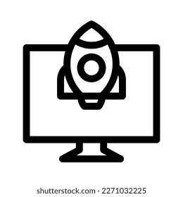business launch icon or logo isolated sign symbol vector illustration - high quality black style vector icons