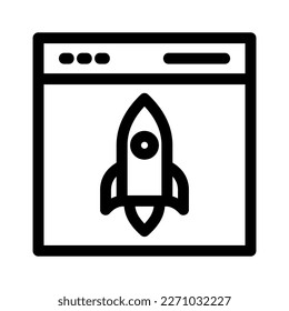 icono de lanzamiento de negocio o logotipo símbolo de signo aislado ilustración vectorial de alta calidad estilo negro iconos vectoriales