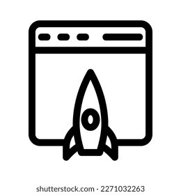 business launch icon or logo isolated sign symbol vector illustration - high quality black style vector icons