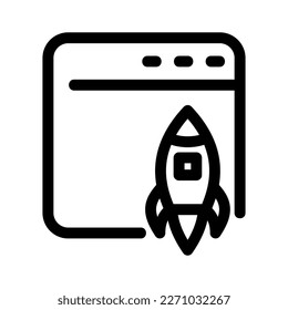 business launch icon or logo isolated sign symbol vector illustration - high quality black style vector icons