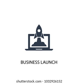 Business Launch icon. Simple element illustration. Business Launch symbol design from Startup collection. Can be used for web and mobile.