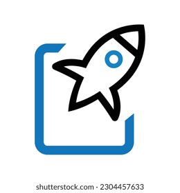 Lanzamiento de negocio, cohete, lanzador, vector libre de icono de inicio