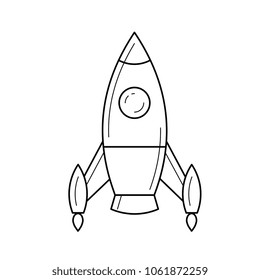 Business launching vector line icon isolated on white background. Business launching line icon for infographic, website or app.