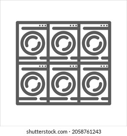 Business Laundry and Dry Clean Simple Icon Vector