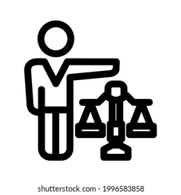 business law icon or logo isolated sign symbol vector illustration - high quality black style vector icons

