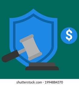 business law insurance icon illustration vector graphic
